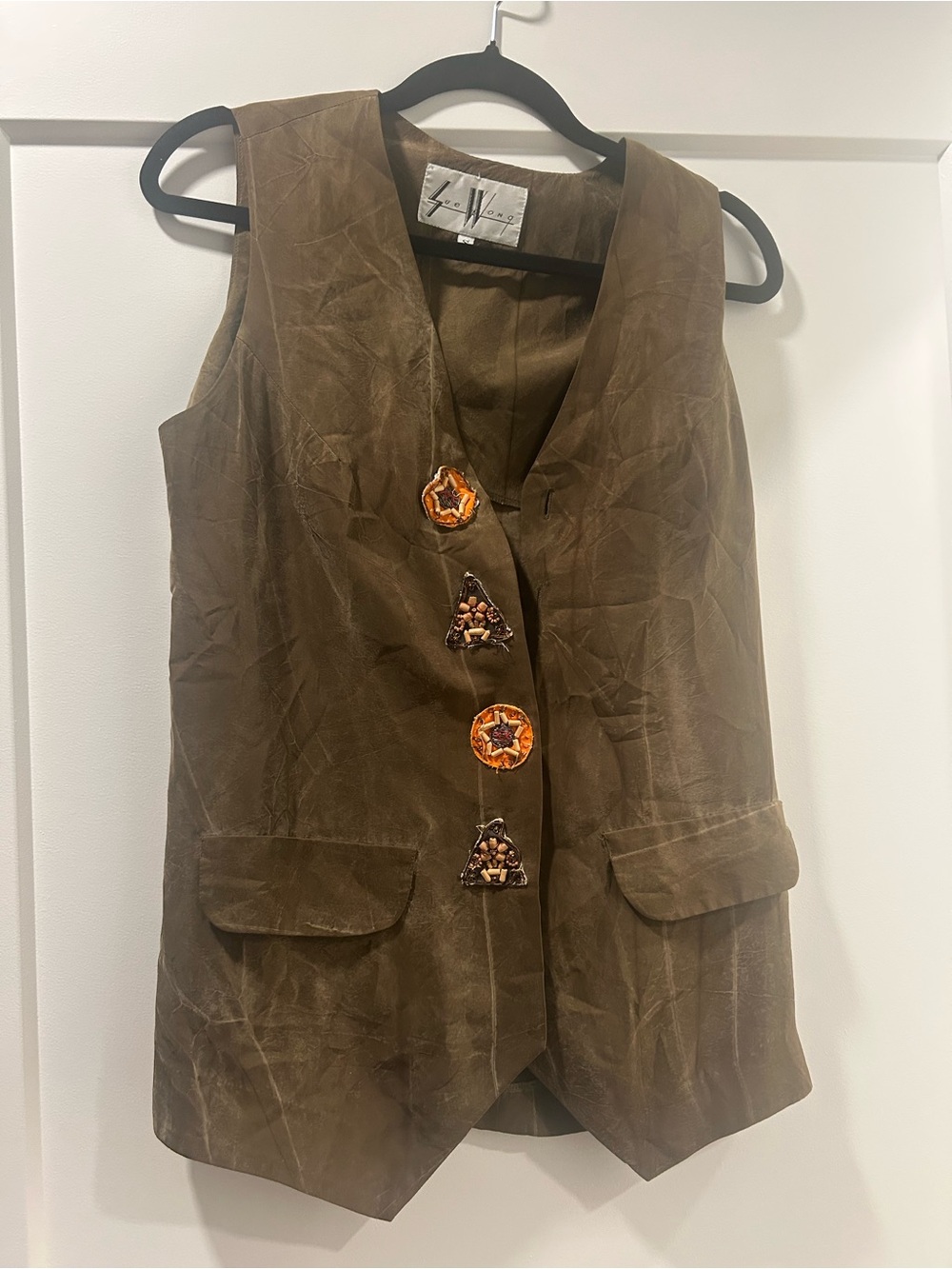 Sue Wong Vintage Crinkle Vest
